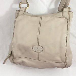 White fossil cross body